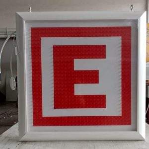 ECZANE E LOGO (UZAKTAN KUMANDALI) 60x60