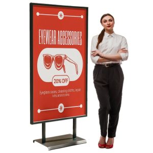 Huge XL Çift Taraflı Reklam & Poster Panosu 70x140 cm - Ayaklı Reklam Panosu